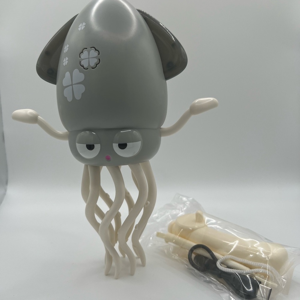 Cute Gray Squid Dancing Toy with Waving Arms